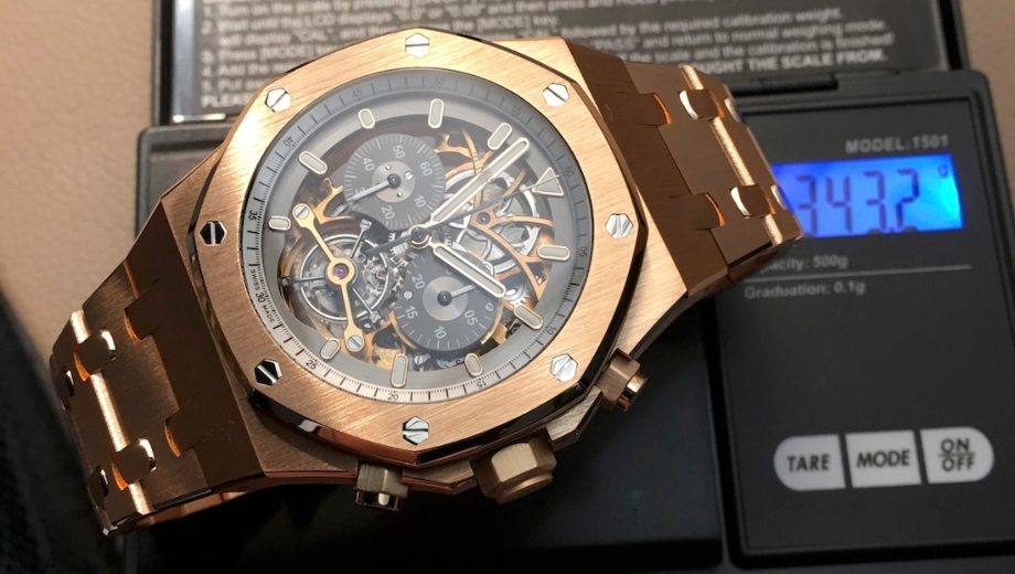 وزن استاندارد ساعت مچی