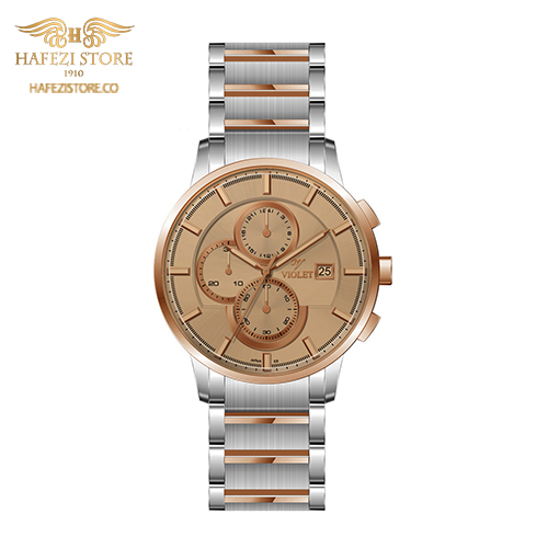 ساعت مچی مردانه ویولت مدل 0585metal رزگلد