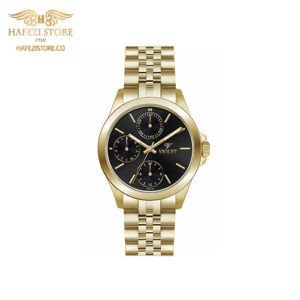 ساعت مچی زنانه ویولت مدل 0566/2metal طلایی - صفحه مشکی