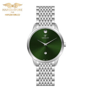 ساعت مچی مردانه ویولت مدل 0550metal نقره ای - صفحه سبز