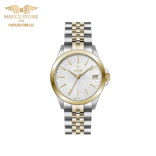ساعت مچی زنانه ویولت مدل 0592/2metal طلایی - صفحه سفید