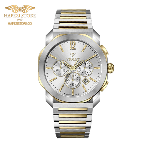 ساعت مچی مردانه ویولت مدل 0628/2metal طلایی - نقره ای