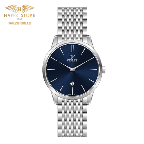 ساعت مچی مردانه ویولت مدل 0639metal نقره ای - صفحه سرمه ای