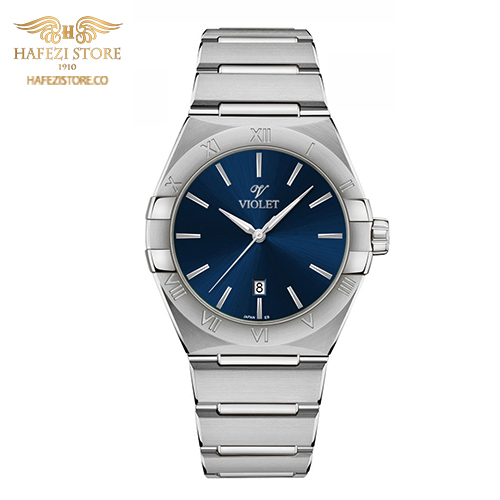ساعت مچی مردانه ویولت مدل 0603metal نقره ای - صفحه سورمه ای