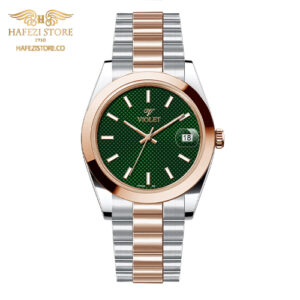 ساعت مچی مردانه ویولت مدل 0607/2metal رزگلد- صفحه سبز