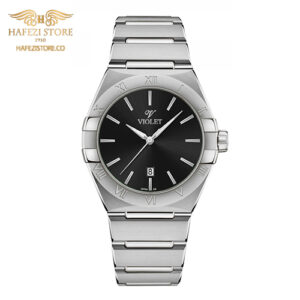 ساعت مچی مردانه ویولت مدل 0603metal نقره ای - صفحه مشکی