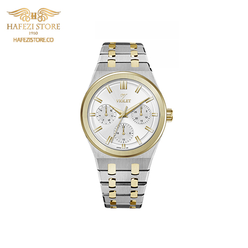 ساعت مچی زنانه ویولت مدل 0602/2metal طلایی - صفحه نقره ای