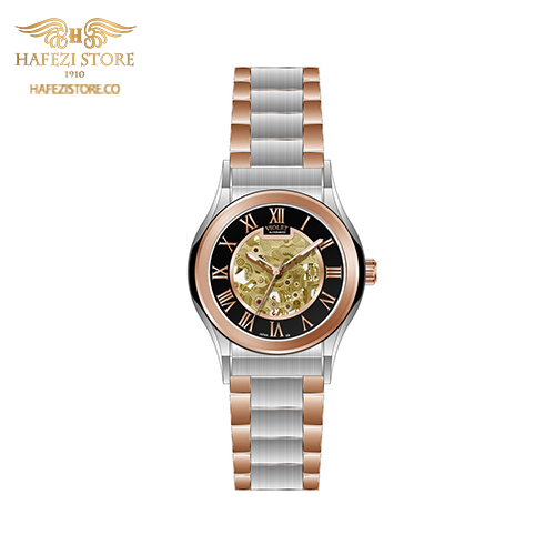 ساعت مچی زنانه ویولتاتوماتیک مدل 0562/2metal رزگلد - صفحه مشکی