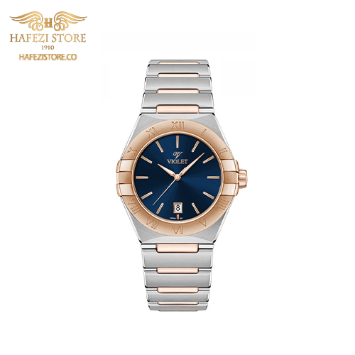 ساعت مچی زنانه ویولت مدل 0603/2metal رزگلد-صفحه سورمه ای