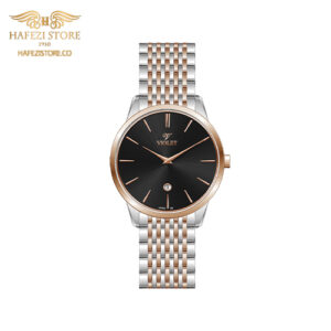 ساعت مچی زنانه ویولت مدل 0639/2metal رزگلد-نقره ای ، صفحه مشکی