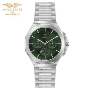 ساعت مچی مردانه ویولت مدل  0643metal  نقره ای - صفحه سبز
